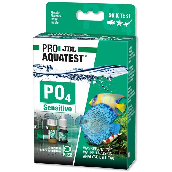 JBL ProAquaTest PO4 Phosphat Sensitiv, Wassertest-Set, Für Süß-/Meerwasser-Aquarien und Teiche