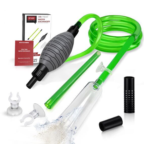 boxtech Aquarium Reiniger, Aquarium Wasserwechsel, Aquarium-Reinigung Sand Filter Fisch Tank Kiesfilter Einstellbare Durchflussregelung für Wasserwechsel
