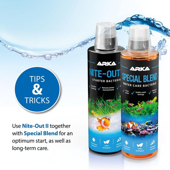 Starterbakterien Aquarium 5000 ml – biologisch sofort aktiv für Einfahrphase, Neustart, Wasserwechsel & Fischbesatz – baut Ammonium und Nitrit schnell ab – ARKA Nite-Out II