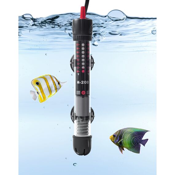 NETONDA Aquarium Heizung 60l 50W Aquarium Heizstab einstellbar Aquariumheizer mit Thermostat Regelheizer für Fischtanks und Aquarium 30L-60L (20-34°C, 50W)