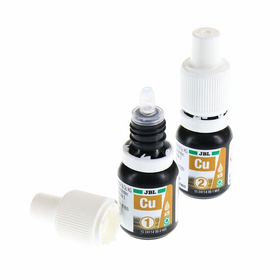 JBL Wassertest-Nachfüller, Für Süß-/Meerwasser-Aquarien und Teiche, ProAquaTest Cu Kupfer Refill, 2 Stück