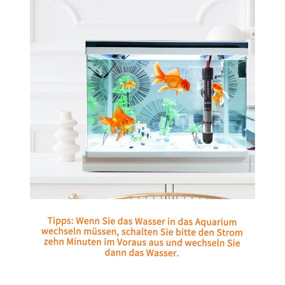 NETONDA Aquarium Heizung 60l 50W Aquarium Heizstab einstellbar Aquariumheizer mit Thermostat Regelheizer für Fischtanks und Aquarium 30L-60L (20-34°C, 50W)