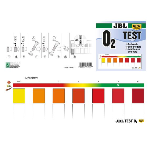 JBL 2537400 JBL O2 Sauerstoff Test New Formula, transparent