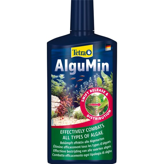 Tetra AlguMin - bekämpft schnell alle Arten von Algen im Aqarium und verhindert effektiv die Neubildung, 500 ml Flasche