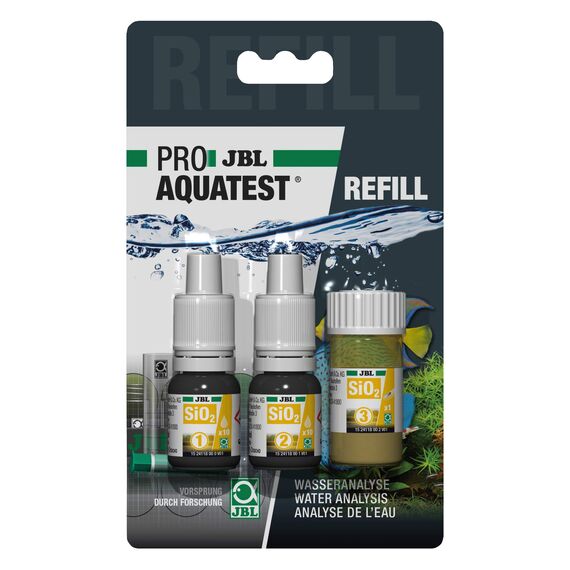 JBL Wassertest-Nachfüller, Für Süß-/Meerwasser-Aquarien, ProAquaTest SiO2 Silikat Refill, 3 Stück