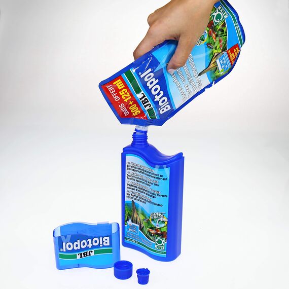 JBL Biotopol, Wasseraufbereiter für Süßwasser-Aquarien, Nachfüllpack, 500+125 ml