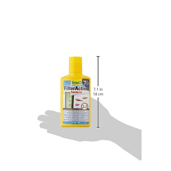 Tetra FilterActive Bacteria - 2in1 Mix aus lebenden Starterbakterien und schlammreduzierenden Reinigungsbakterien, hält den Filter biologisch aktiv und reduziert Mulm, 250 ml (Packung mit 2)