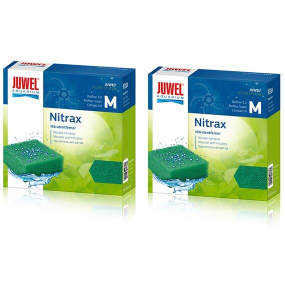 Juwel Aquarium Nitrax Schwamm Filter Media (Bioflow 3.0) (2 Stück) - Reduziert Nitrat, Fördert Pflanzenwachstum, Erhöht Fischvitalität - 0,02 kg - Aquarium Filter