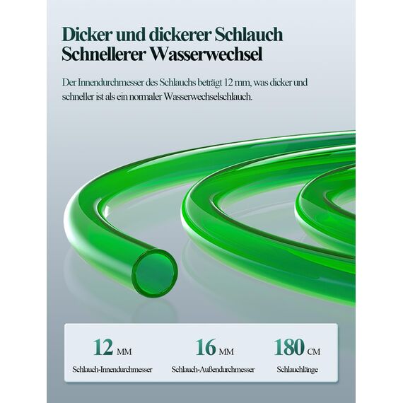 boxtech Aquarium Reiniger, Aquarium Wasserwechsel, Aquarium-Reinigung Sand Filter Fisch Tank Kiesfilter Einstellbare Durchflussregelung für Wasserwechsel (Packung mit 2)