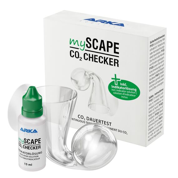 CO2 Dauertest Aquarium – Glas Dropchecker inkl. 15 ml Indikatorlösung – präzise CO2 Überwachung mit Farbanzeige für Aquascaping & Pflanzenaquarien – ARKA mySCAPE