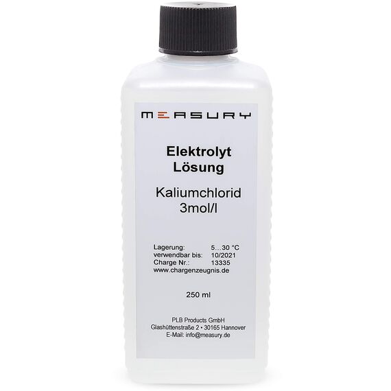 Measury Kaliumchlorid Lösung - KCL Lösung, Aufbewahrungslösung pH Elektrode - KCL 3 Mol für pH und Redox Elektroden