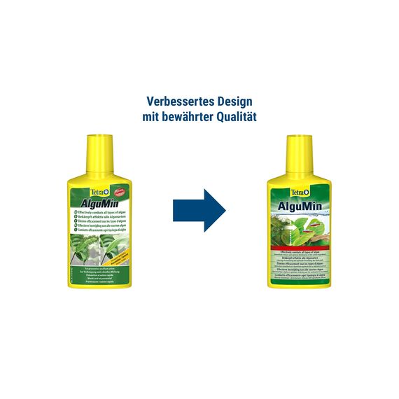 Tetra AlguMin - bekämpft schnell alle Arten von Algen im Aqarium und verhindert effektiv die Neubildung, 250 ml Flasche