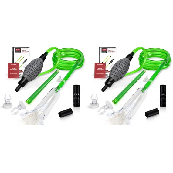 boxtech Aquarium Reiniger, Aquarium Wasserwechsel, Aquarium-Reinigung Sand Filter Fisch Tank Kiesfilter Einstellbare Durchflussregelung für Wasserwechsel (Packung mit 2)