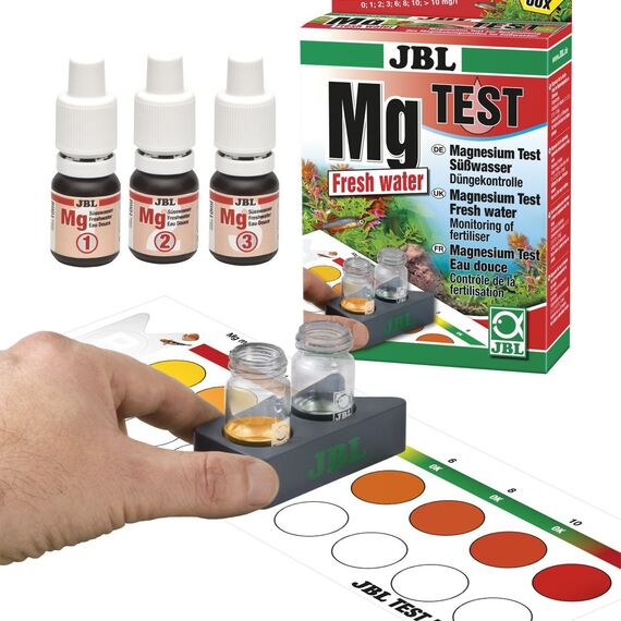 JBL Schnelltest zur Bestimmung des Magnesiumgehalts in Süßwasser Aquarien, Mg Magnesium Test-Set-Süßwasser, 25414