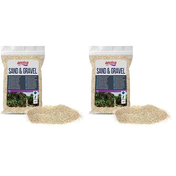 Croci Amtra Ivory Quartz - Naturboden für Süß- oder Meerwasseraquarien, ungiftig, fein 0,8-1,2 MM /2 KG (Packung mit 2)