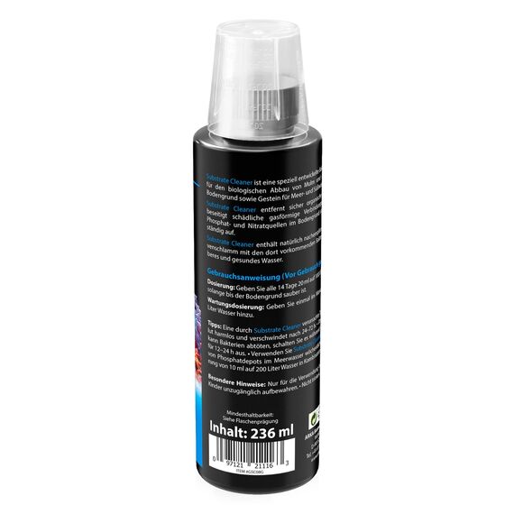 Mulmabbau Aquarium 236 ml – biologischer Bodengrundreiniger ohne Sauger – gegen Mulm, Futterreste & Schlamm – für Süß- & Meerwasser – ARKA Substrate Cleaner