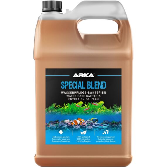 Aquarienbakterien 3785 ml – Hochleistungs-Bakterienmischung für klares Wasser, Nitratkontrolle & Geruchsstopp – für Süß- & Meerwasser, große Becken und Dauerpflege – ARKA Special Blend