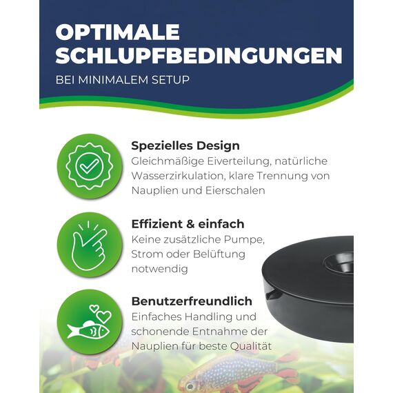 HOBBY Aquaristik Artemia Aufzuchtschale I Mit Sieb, Trennschale und Dosierlöffel I Einfache und flexible Nutzung I Kein Belüfter nötig I Ideal für Anfänger und Profis