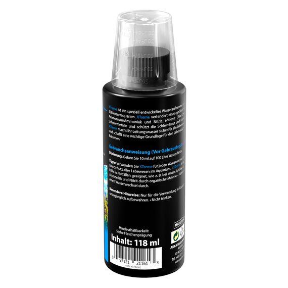 Nano Aquarium Wasseraufbereiter 118 ml – Macht Leitungswasser sofort fischgerecht – neutralisiert Chlor, Ammoniak, Nitrit & Schwermetalle – schützt Garnelen & empfindliche Tiere – ARKA Xtreme