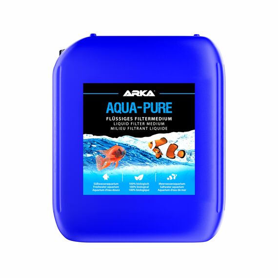 Aquarium Wasserklärer 5000 ml – biologisch gegen Trübungen & Schwebstoffe – für kristallklares Wasser in Süß- & Meerwasseraquarien – Vorratsgröße – ARKA Aqua-Pure