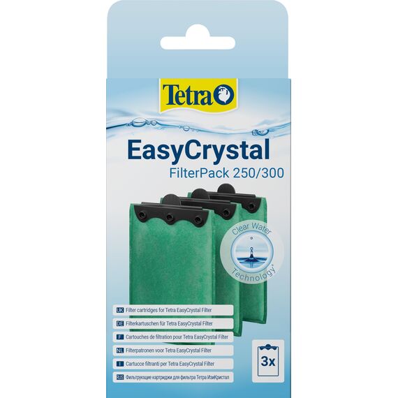 Tetra EasyCrystal Filter Pack 250/300, Filtermaterial für EasyCrystal Innenfilter, geeignet für Aquarien von 15-60 Liter, 3 Stück
