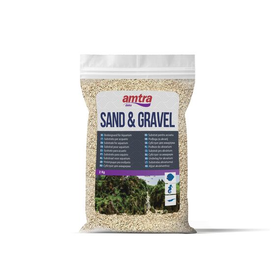 Croci Amtra Ivory Quartz - Naturboden für Süß- oder Meerwasseraquarien, ungiftig, fein 0,8-1,2 MM /2 KG (Packung mit 2)