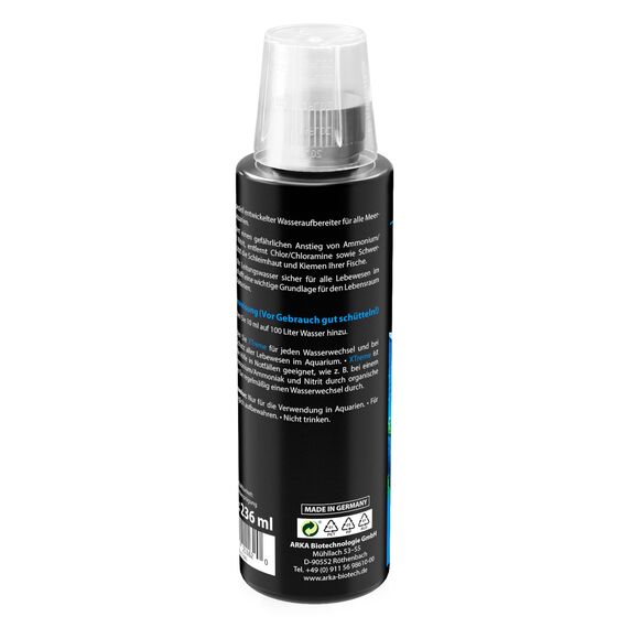Aquarium Wasseraufbereiter 236 ml – neutralisiert Chlor, Ammoniak, Nitrit & Schwermetalle – Macht Leitungswasser sofort fischgerecht – ideal für Wasserwechsel & Gesellschaftsbecken – ARKA Xtreme