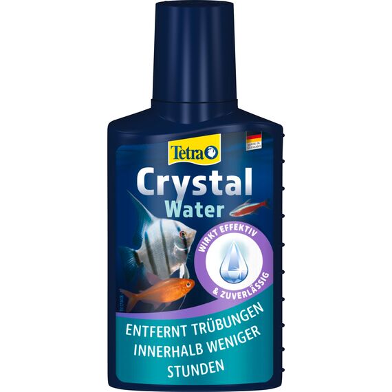 Tetra CrystalWater - Wasserklärer gegen Trübungen für kristallklares Wasser im Aquarium, bindet Schwebepartikel, 100 ml Flasche