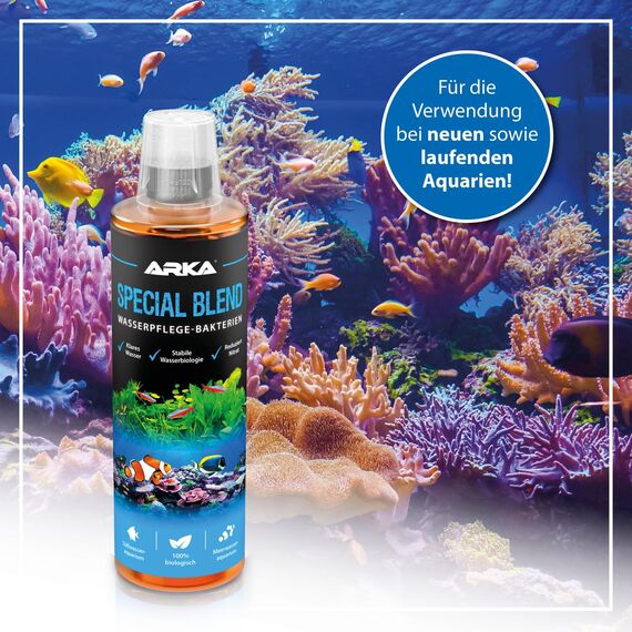 Aquarienbakterien 3785 ml – Hochleistungs-Bakterienmischung für klares Wasser, Nitratkontrolle & Geruchsstopp – für Süß- & Meerwasser, große Becken und Dauerpflege – ARKA Special Blend