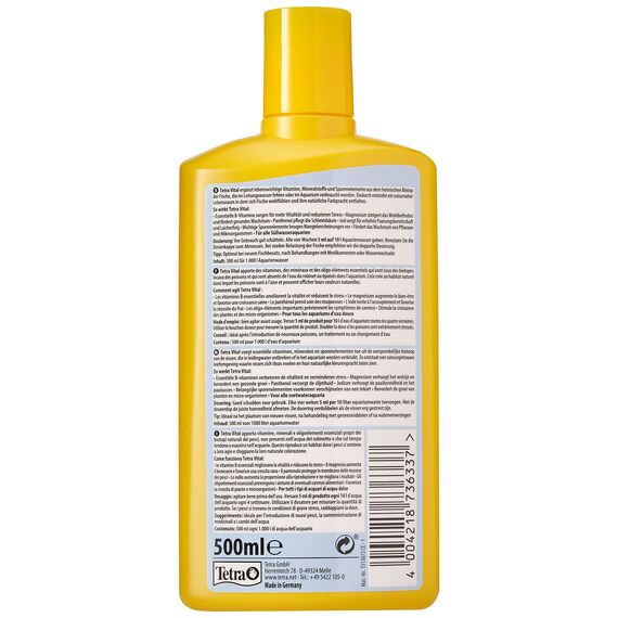 Tetra Vital - fördert Vitalität, Wohlbefinden und Farbpracht bei Fischen, ergänzt lebenswichtige Vitamine und Mineralstoffe, 500 ml Flasche (Packung mit 2)