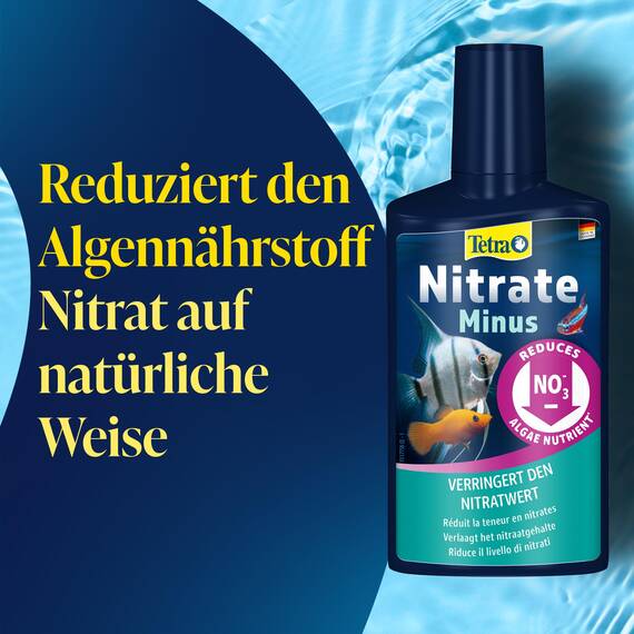 Tetra NitrateMinus - zur gezielten Senkung des Nitratgehalts und zur biozidfreien Algenkontrolle, 100 ml Flasche