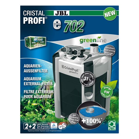 JBL CristalProfi e702 greenline Außenfilter für Aquarien