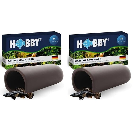 Hobby 41522 Catfish Cave M Dark (5 x 12 cm) (Packung mit 2)