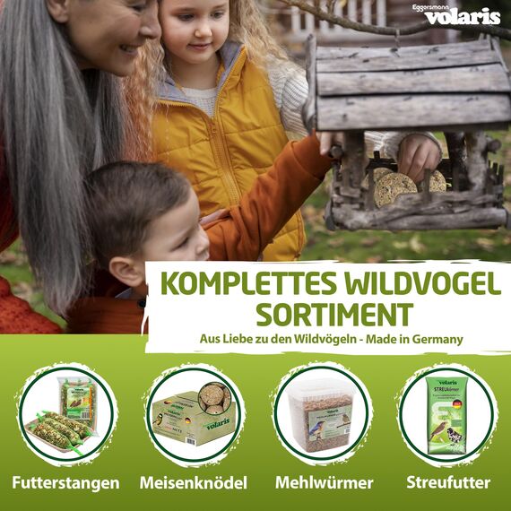 Eggersmann volaris Mehlwürmer getrocknet 5kg – Wildvogelfutter proteinreich & natürlich – Getrocknete Mehlwürmer ideal für Wildvögel, Hühner & andere Heimtiere – Vogelfutter frei von Pestiziden