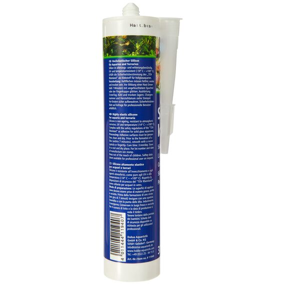 HOBBY Aquaristik Silikonkleber I 310 ml Kartusche I hochelastischer Silikon für Aquarien I alterungs- & witterungsbeständiger Aquarien-Silikon I Aquarienkleber UV- & temperaturresistent I transparent