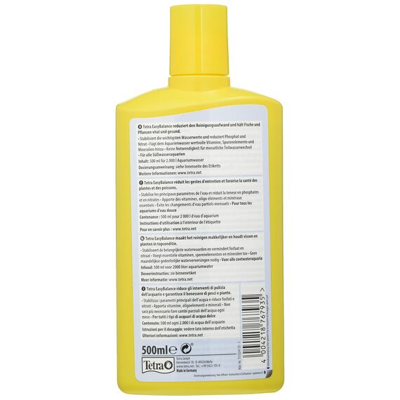Tetra EasyBalance - Langzeitpflege für biologisch gesundes Aquariumwasser und eine reduzierte Anzahl der Wasserwechsel, 500 ml Flasche (Packung mit 2)