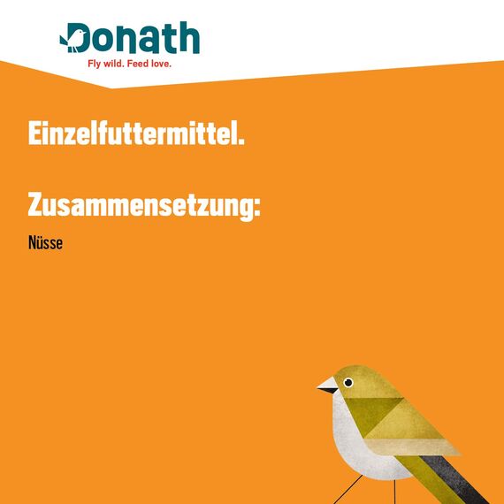 Donath Erdnüsse gehackt - reich an natürlichem Fett - wertvolles Ganzjahres Wildvogelfutter - aus unserer Manufaktur in Süddeutschland - 2 Kg (Packung mit 2)