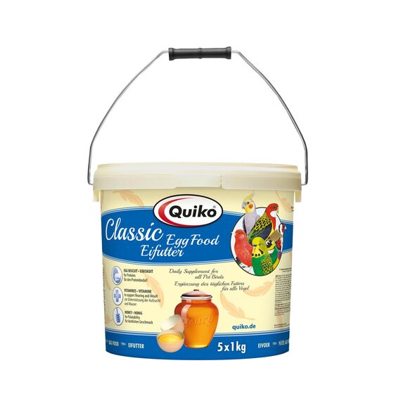 Quiko Classic Eifutter 5Kg - Kraft- und Aufzuchtfutter für alle Ziervogelarten