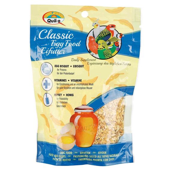 Quiko Classic Eifutter 10x125g - Kraft- und Aufzuchtfutter für alle Ziervogelarten