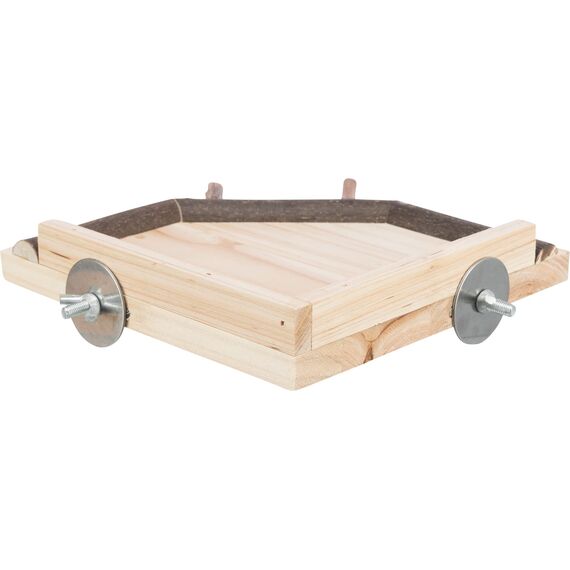 TRIXIE Vogel Käfigzubehör LANDEPLATZ MIT SITZSTANGEN, HOLZ, 19 × 19 cm - 51698