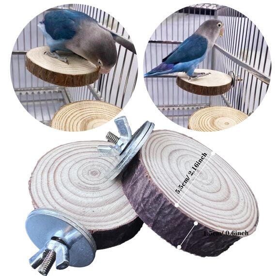 Allazone Naturholz Sitzstangen für Vögel - 5 Stück, für Papageien und andere Vögel, Natürlicher Sitzstangen