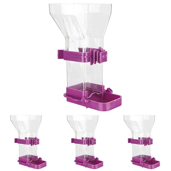TRIXIE Futterspender für Vogel 150 ml 1 Stück Sortiment, Natur (Packung mit 4)