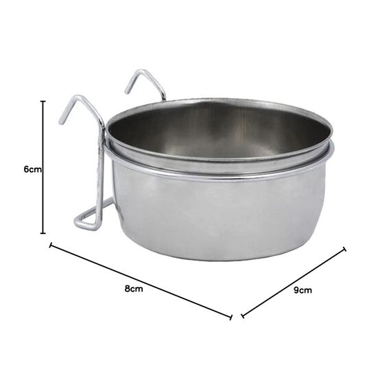 Nobby Vogelnapf Edelstahl zum Einhängen, 8,0 cm, 0,15 ltr.