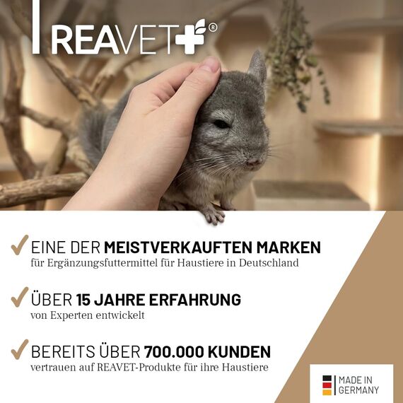 ReaVET Natur Nagerfutter 10 L – Kaninchenfutter, Meerschweinchenfutter auch für Hamster & Mäuse I Artgerecht mit Gemüseflocken, Kräutern, Getreide & Luzerne I Ohne künstliche Zusätze
