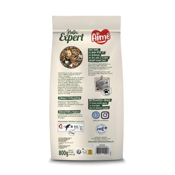 Aime Love Nutri' Balance Expert Futter für Papageien, 800 g (Packung mit 2)
