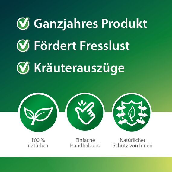 Röhnfried MilbProtect 500 ml I Vor & Nach Milbenbefall I Ergänzungsfuttermittel für Geflügel I fördert Fresslust I Kräuter I Ganzjahresprodukt