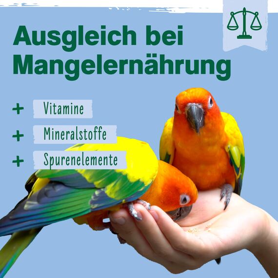 Ida Plus - Mispusan Pulver 200 g - Mineralfuttermittel mit Vitamin D3, Calcium & Spurenelementen für Amphibien, Reptilien & Vögel - Wellensittich, Kanarienvogel, Papageien & Bartagame - Mineralstoffe