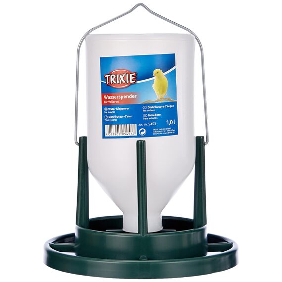 Trixie 5453 Volieren-Wasserspender, 1.000 ml/20 cm, Kaninchen, Natur (Packung mit 2)