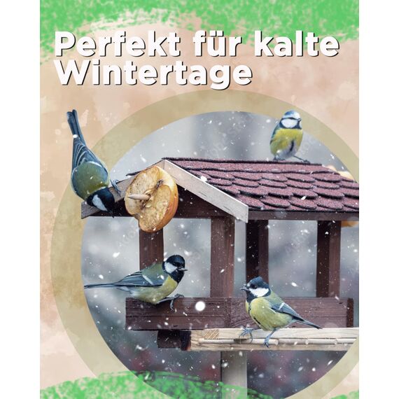 Futterbauer 25kg Winterstreufutter für Vögel, Premium Wildvogelfutter für den Winter, Energiereiches Streufutter für Wildvögel