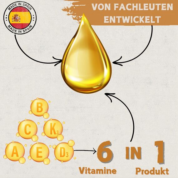 Hühner Vitamine 6-in-1 250ml | Vitamin A-E-D-C-K-B für Hühner Winter & Mauserhilfe | Ergänzendes Futter für Hühner, Küken und Exoten | Vitamin ADEC + mit Dosierer